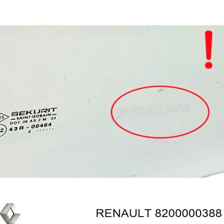 Купити 8200000388 Renault (RVI) Скло задніх дверей, правих
