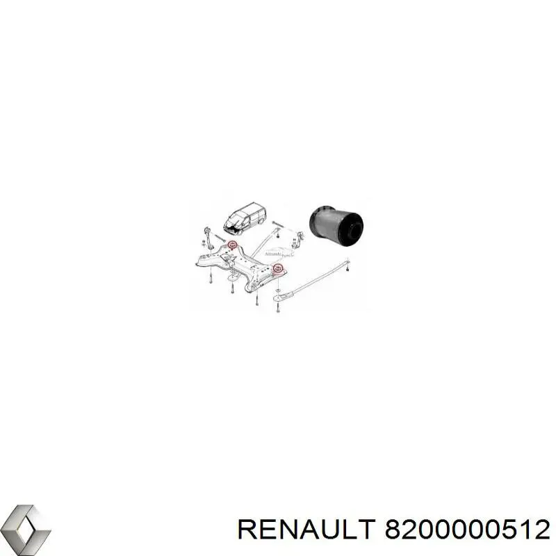 8200000512 Renault (RVI) Подушка передньої балки