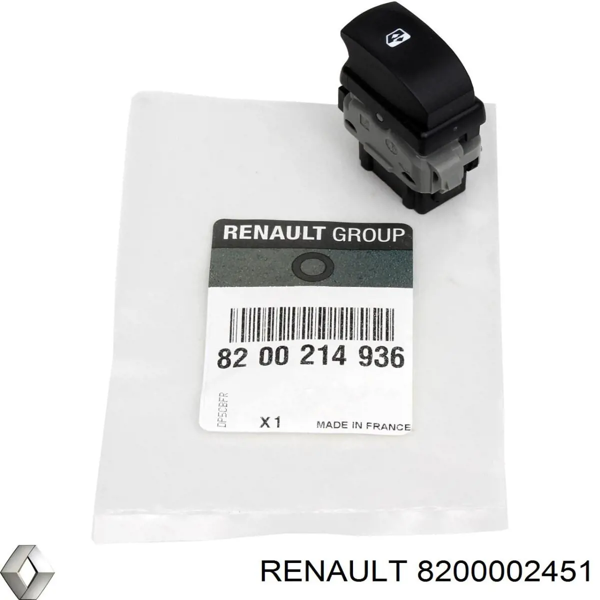 Кнопка вмикання двигуна склопідіймача задня Renault (RVI) 8200002451 ціна, від 8.41 USD