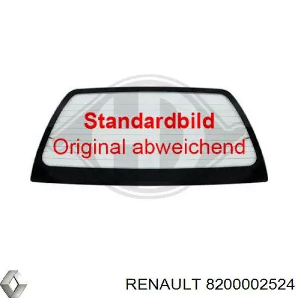 Скло заднє, 3/5-й двері (ляди) Renault Laguna 2 (KG0) (Рено Лагуна)