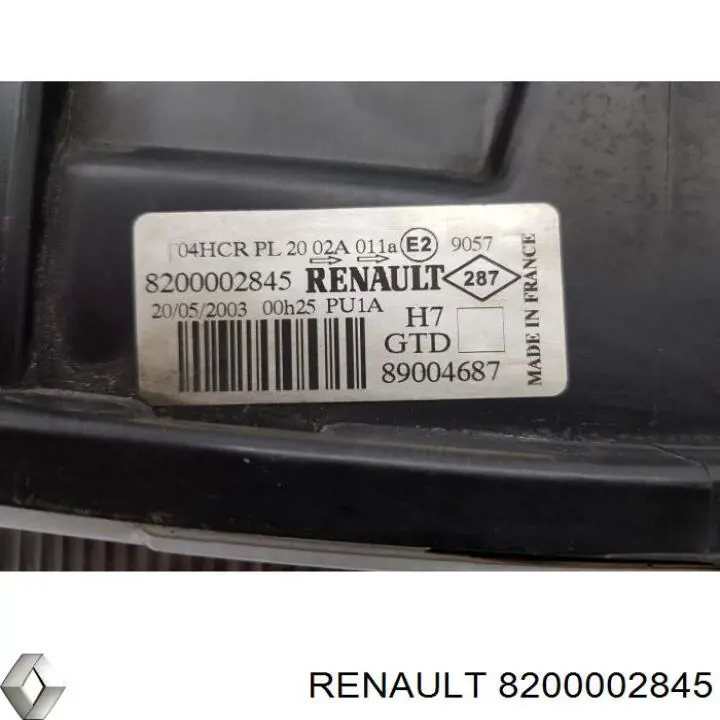 Фара ліва 8200002845 Renault (RVI)