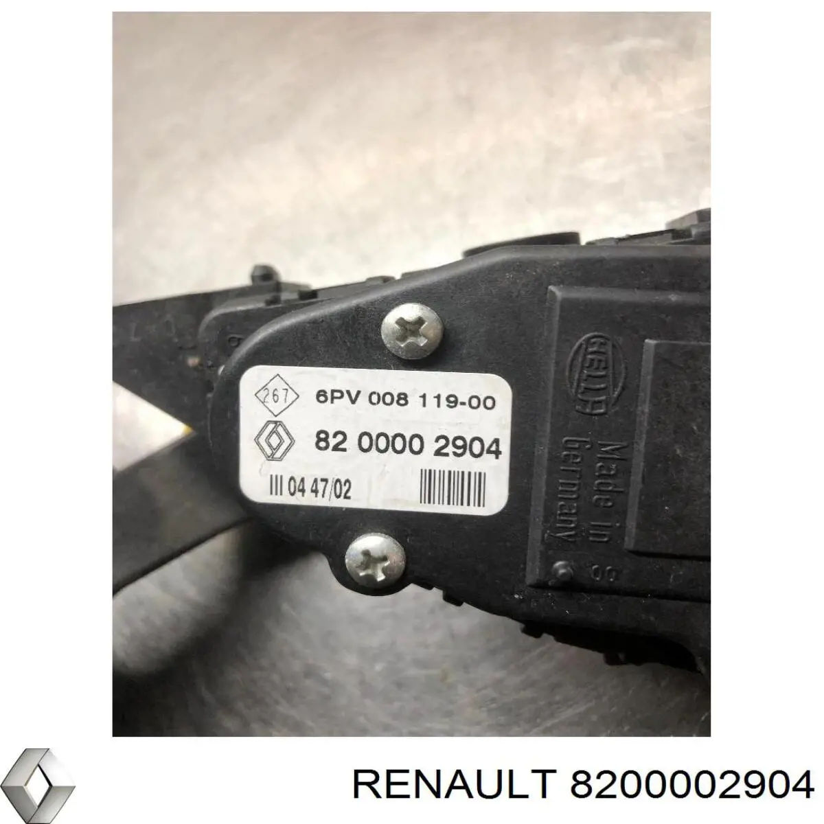 8200002904 Renault (RVI) педаль газу (акселератора)