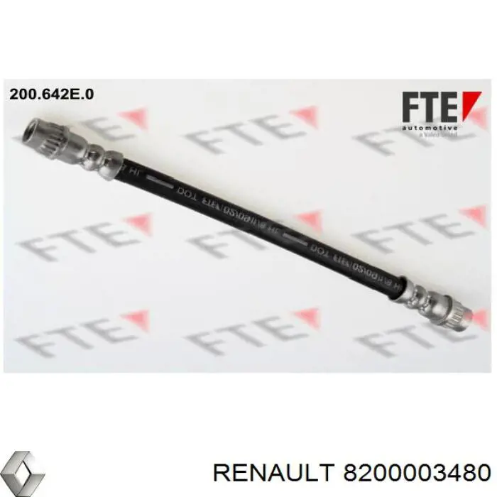 Шланг гальмівний задній Renault (RVI) 8200003480 ціна, від 4.78 USD
