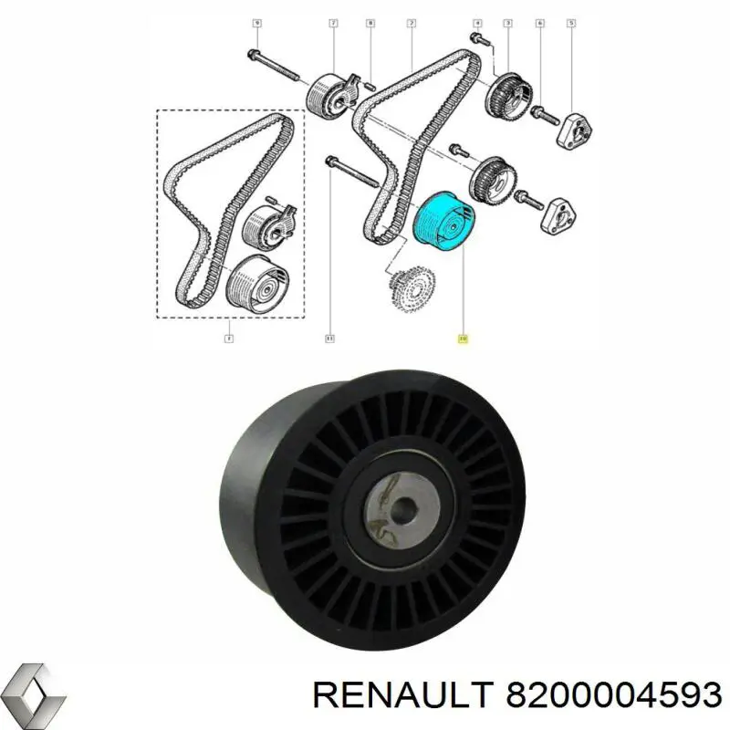 Купити 8200004593 Renault (RVI) Ролик паразитний ГРМ