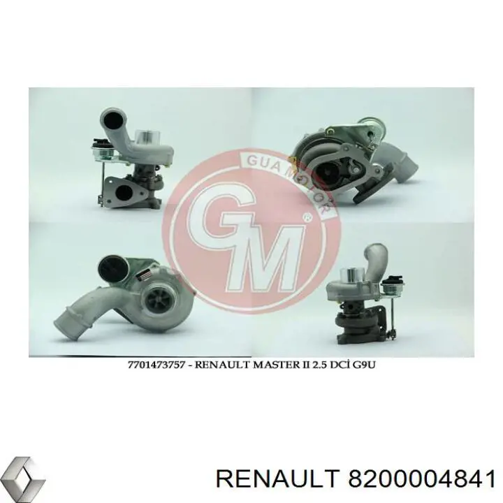 Купити 8200004841 Renault (RVI) Трубка/шланг подачі масла до турбіни