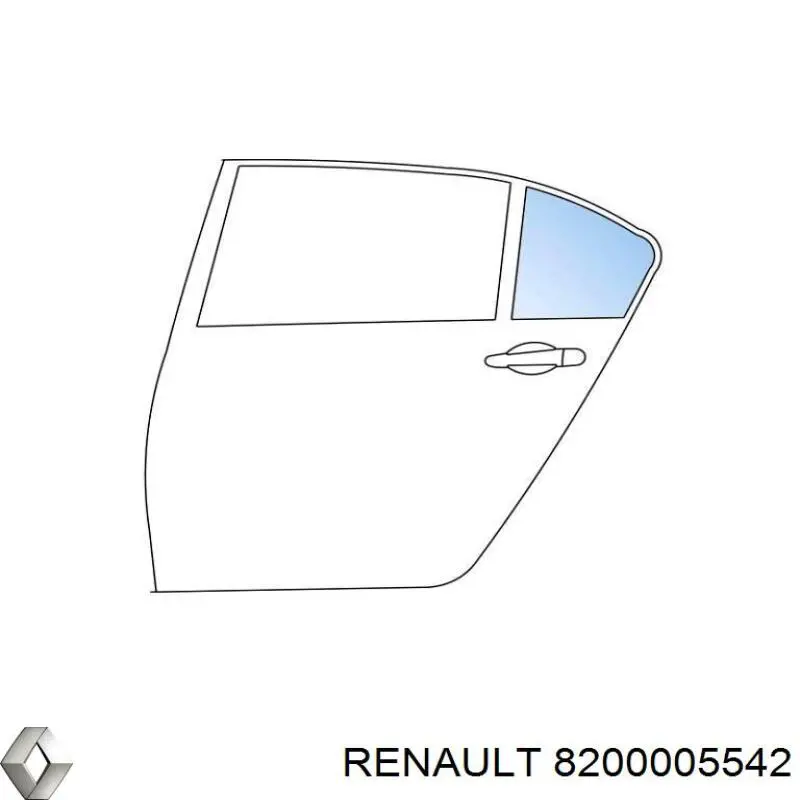 8200005542 Renault (RVI) скло бічної зсувної двері, лівої