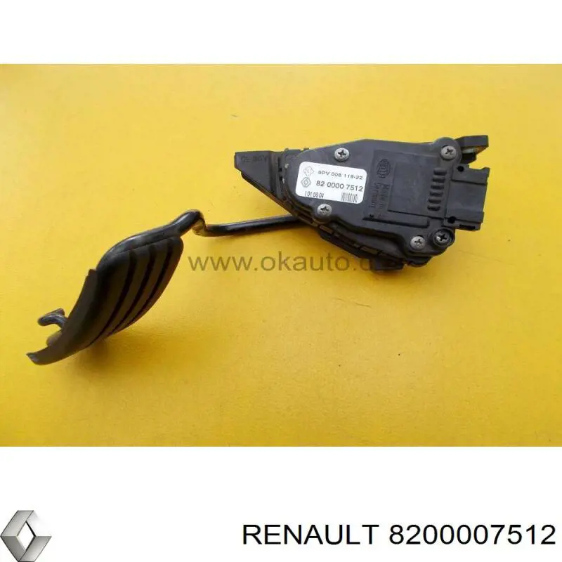 8200007512 Renault (RVI) Педаль газу (акселератора)