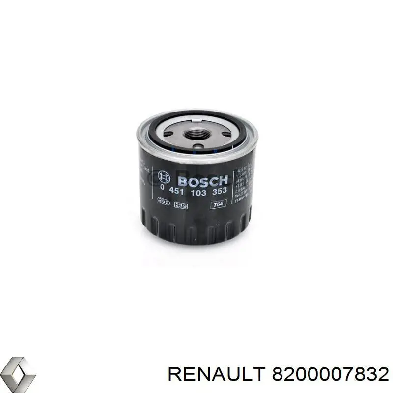 Масляний фільтр двигуна Renault (RVI) 8200007832 ціна, від 5.07 USD
