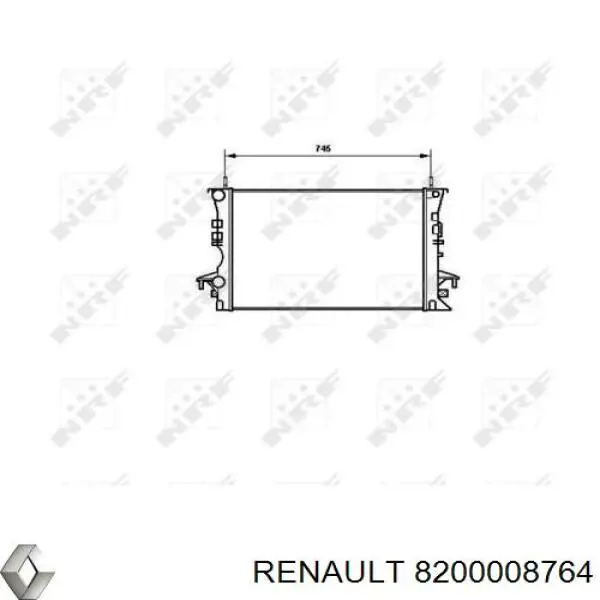 Радіатор 8200008764 Renault (RVI)