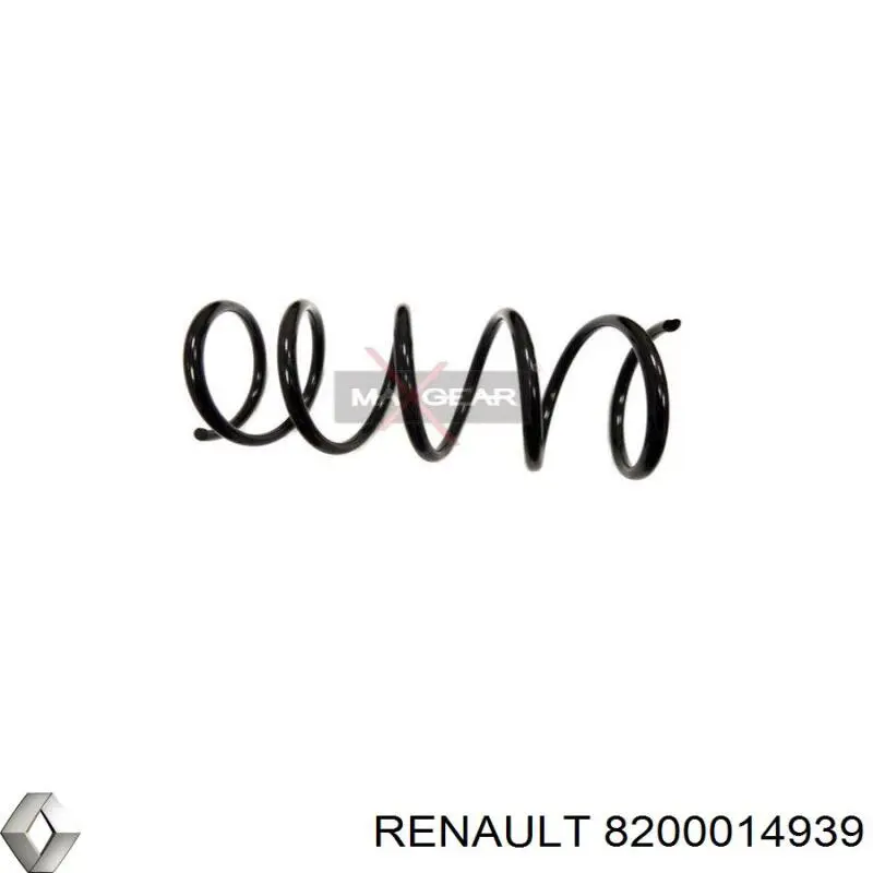 Пружина передня 8200014939 Renault (RVI)