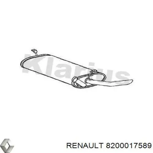 Вихлопна труба Renault (RVI) 8200017589 ціна, від 114.35 USD