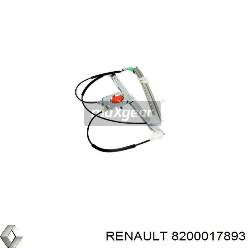 Механізм склопідіймача двері передньої, лівої 8200017893 Renault (RVI)