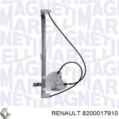 Механізм склопідіймача двері задньої, правої 8200017910 Renault (RVI)