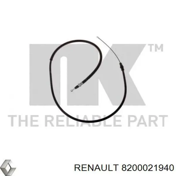 Купити 8200021940 Renault (RVI) Трос ручного гальма задній, правий/лівий