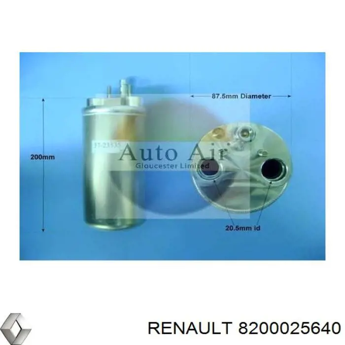 Ресивер-осушувач кондиціонера Renault (RVI) 8200025640 ціна, від 11.75 USD