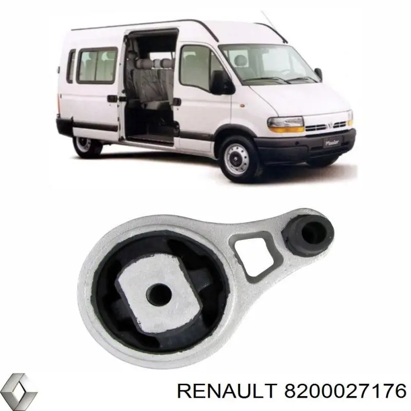 Подушка (опора) двигуна, задня Renault (RVI) 8200027176 ціна, від 43.80 USD