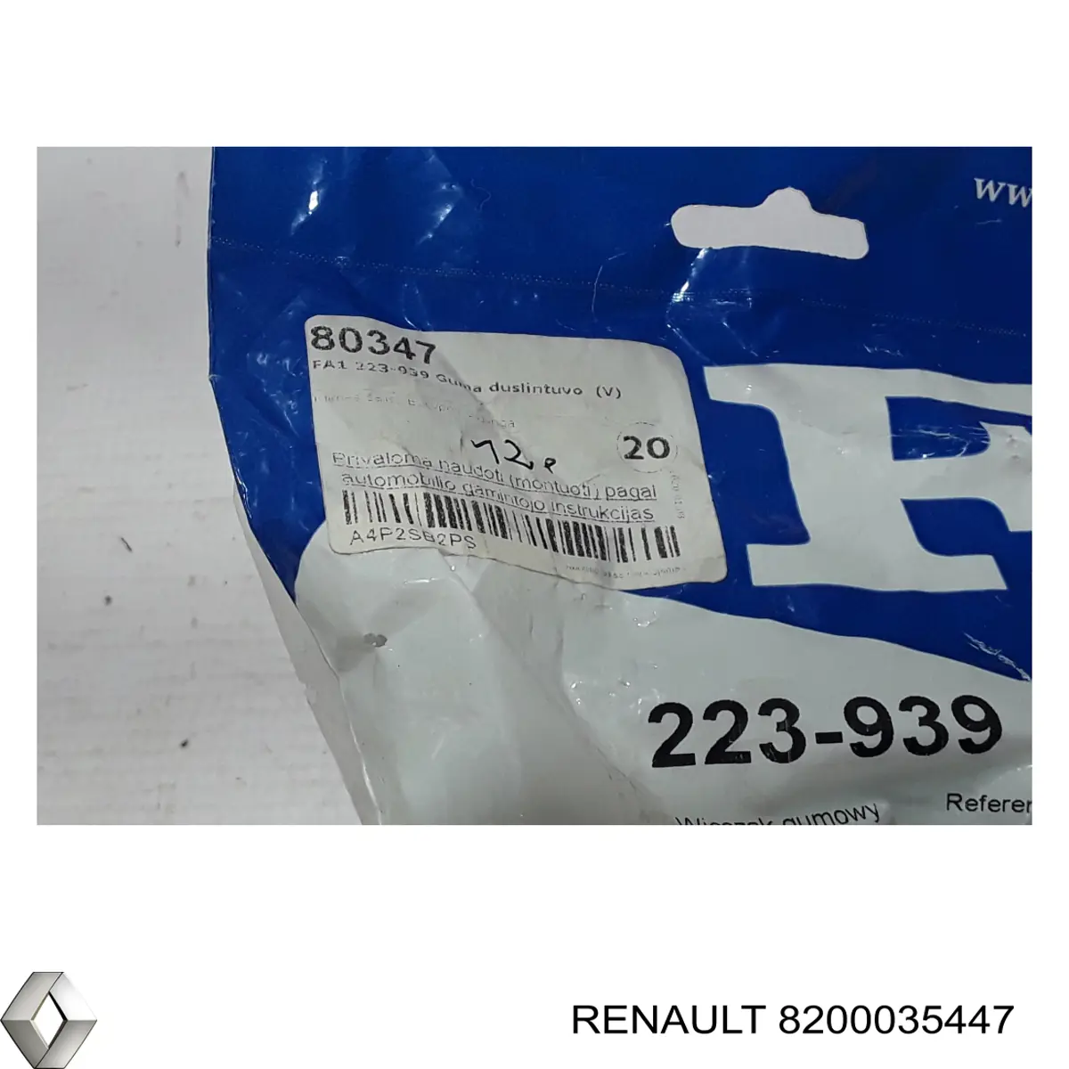 Кронштейн задньої подушки глушника Renault (RVI) 8200035447 ціна, від 15.55 USD