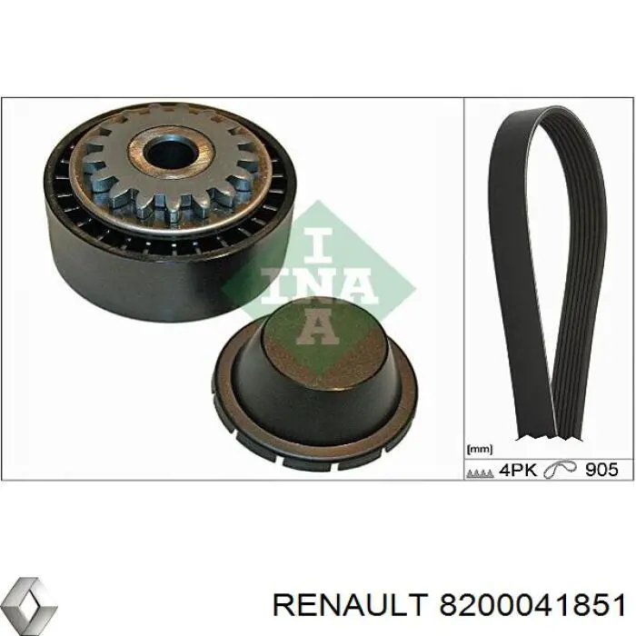 Клиновий ремінь Renault (RVI) 8200041851 ціна, від 6.54 USD