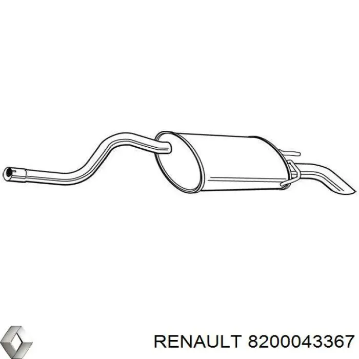 8200043367 Renault (RVI) Глушник, задня частина