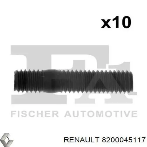 Болт (шпилька) кріплення турбіни Renault (RVI) 8200045117 ціна, від 6.20 USD