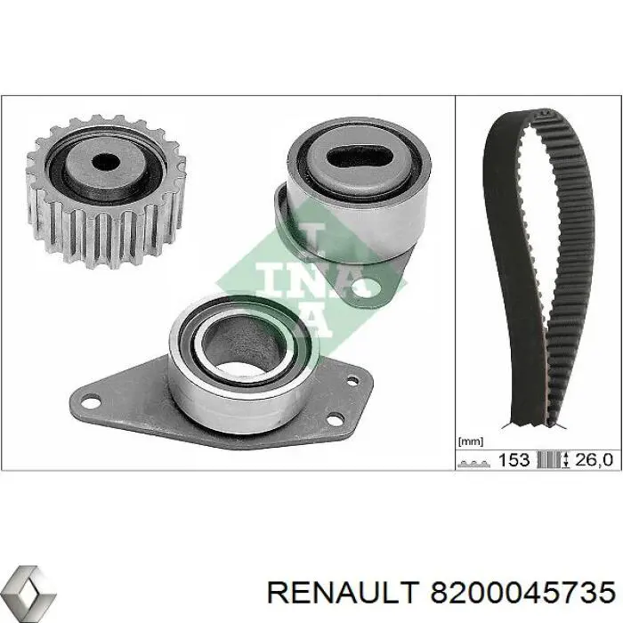 Купити 8200045735 Renault (RVI) Ролик паразитний ГРМ