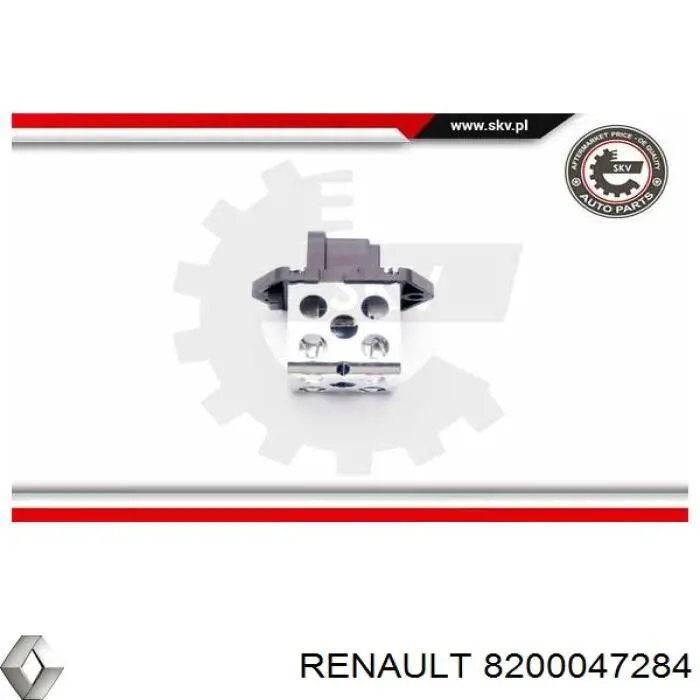 Резистор моторчика вентилятора A/C Renault (RVI) 8200047284 ціна, від 5.54 USD