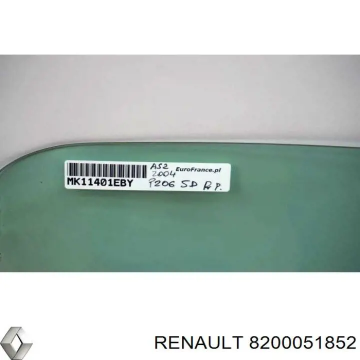 Скло-кватирка двері, передній, лівій 8200051852 Renault (RVI)