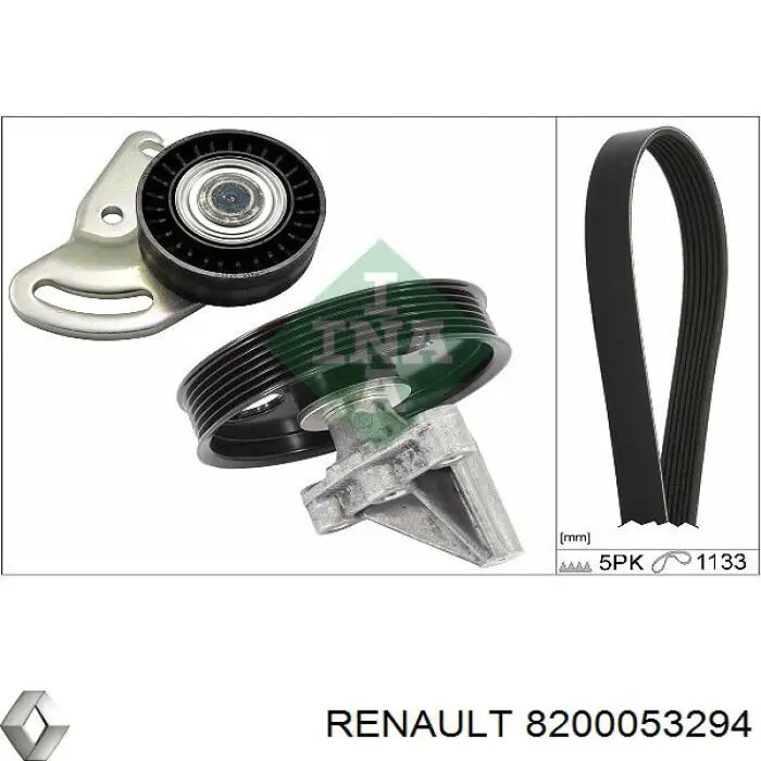 Ролик натягувача приводного ременя 8200053294 Renault (RVI)