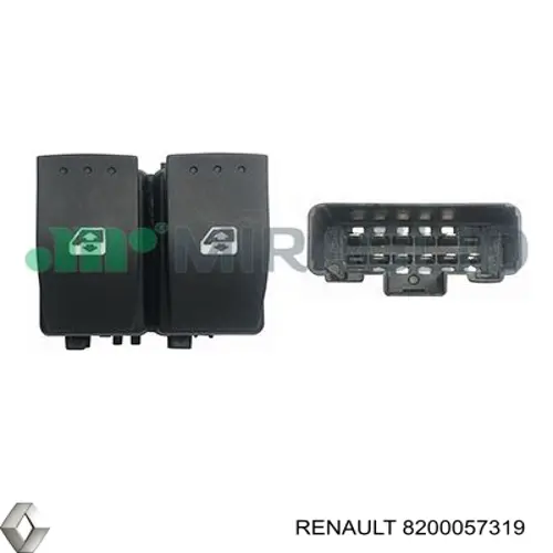 Кнопковий блок керування склопідіймачами передній лівий Renault (RVI) 8200057319