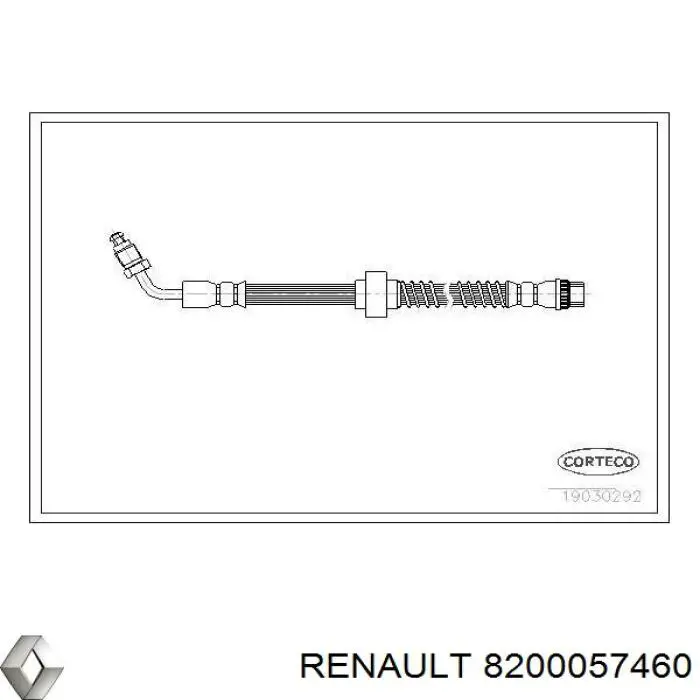 Купити 8200057460 Renault (RVI) Гальмівні шланги передні