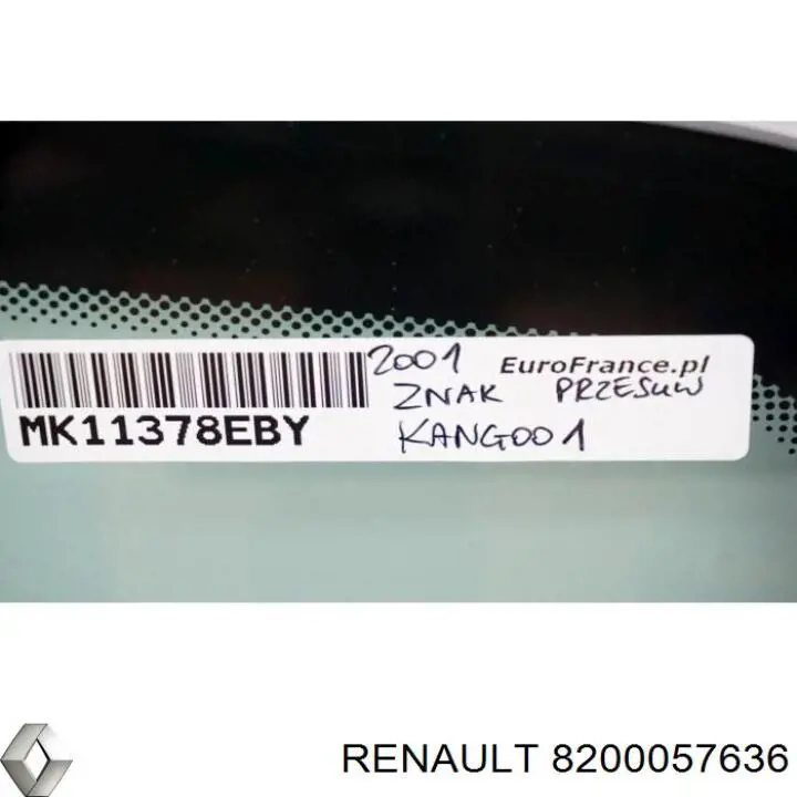 8200057636 Renault (RVI) скло бічної зсувної двері, лівої