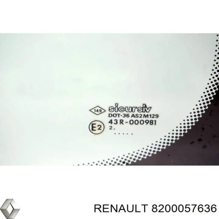 Купити 8200057636 Renault (RVI) Скло бічної зсувної двері, лівої