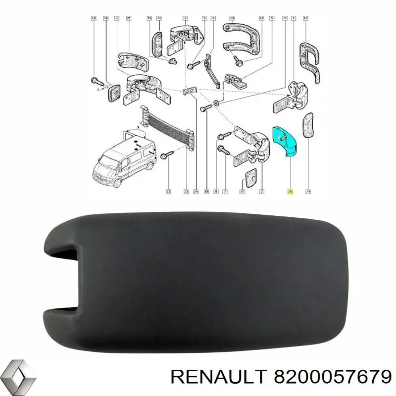 8200057679 Renault (RVI) Накладка петлі задніх дверей