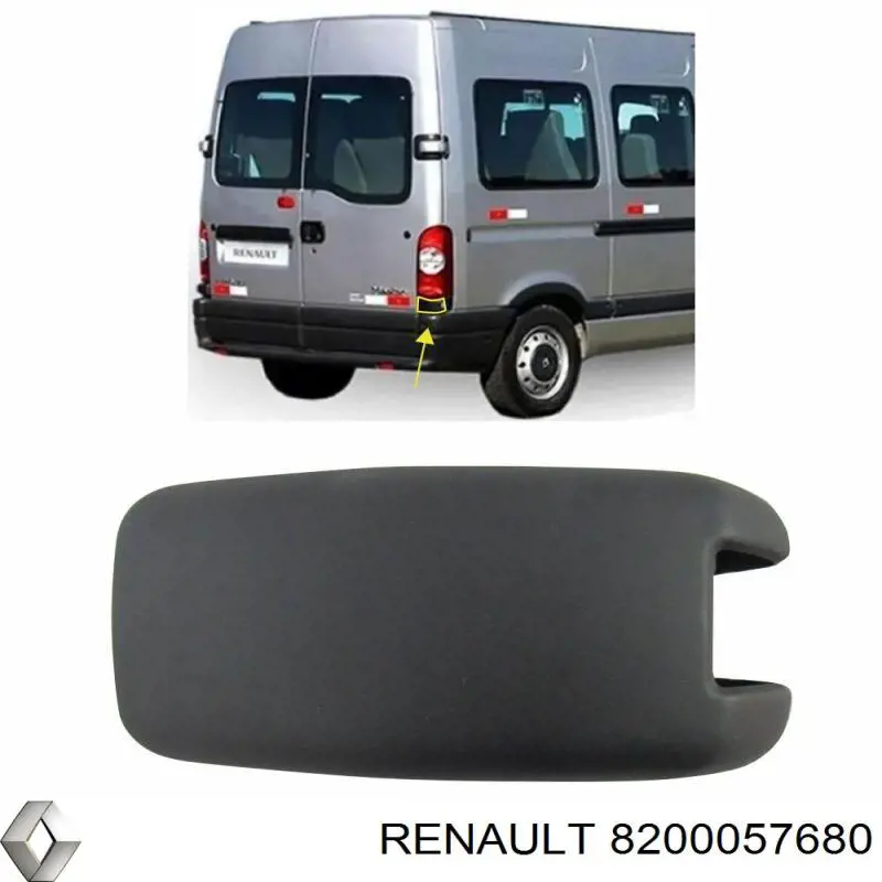 Накладка петлі задніх дверей Renault (RVI) 8200057680 ціна, від 14.79 USD