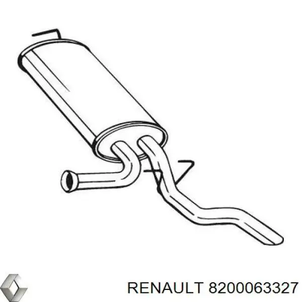 8200063327 Renault (RVI) Глушник, задня частина