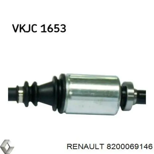 Піввісь передня, права Renault (RVI) 8200069146 ціна, від 112.14 USD