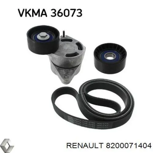 Ролик приводного ременя, паразитний Renault (RVI) 8200071404