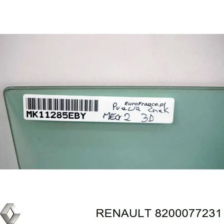 8200077231 Renault (RVI) Скло пасажирських дверей