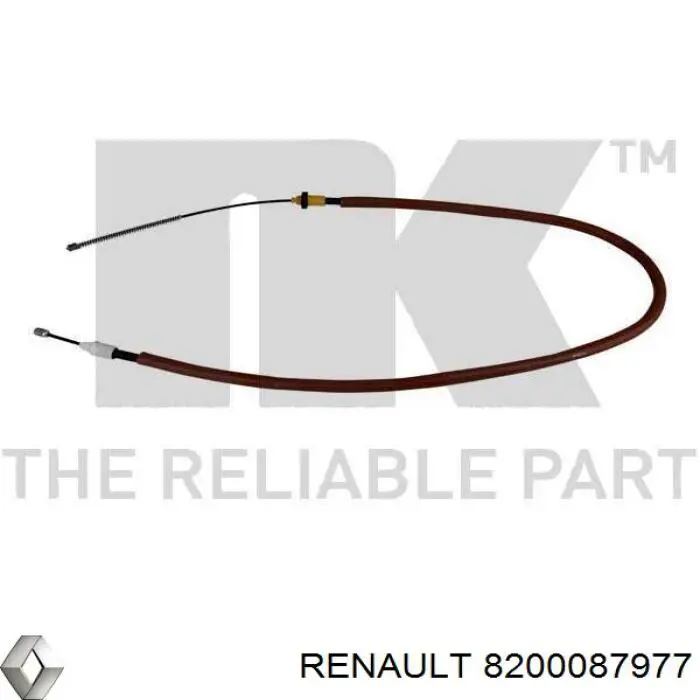 Трос стоянкового гальма задній лівий Renault (RVI) 8200087977 ціна, від 9.30 USD