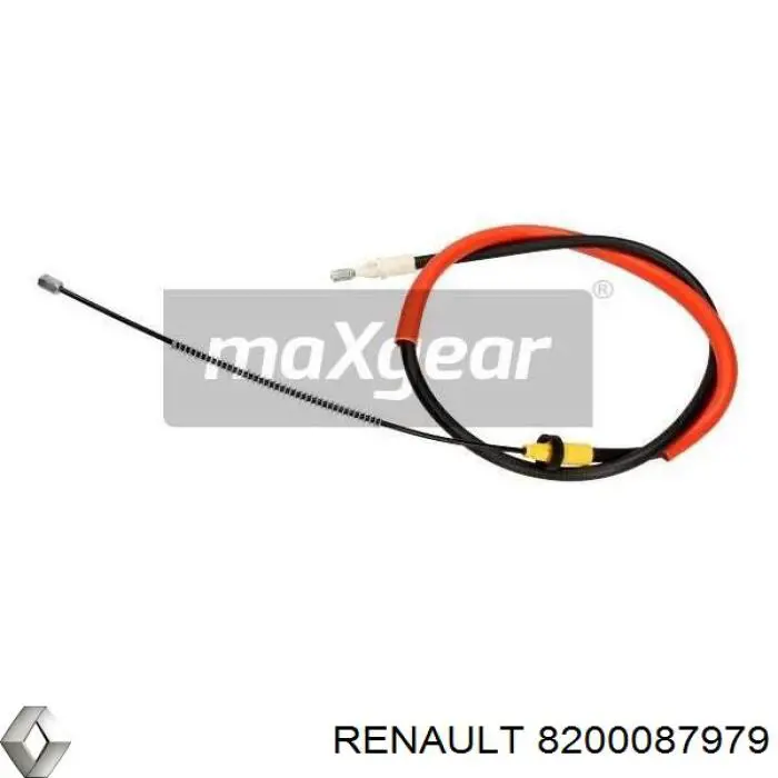 Трос стоянкового гальма задній правий Renault (RVI) 8200087979 ціна, від 9.11 USD