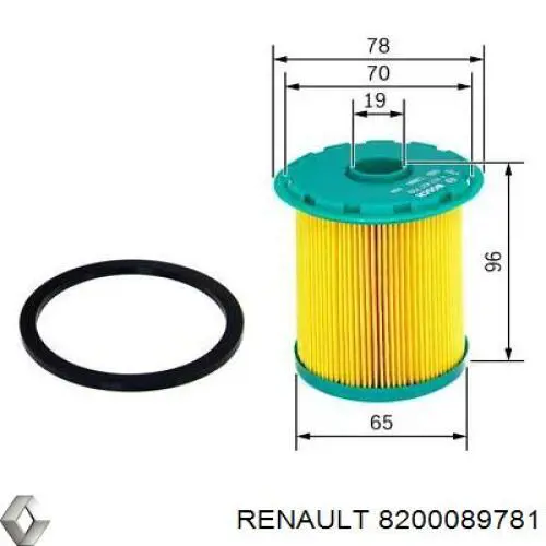 8200089781 Renault (RVI) фільтр паливний