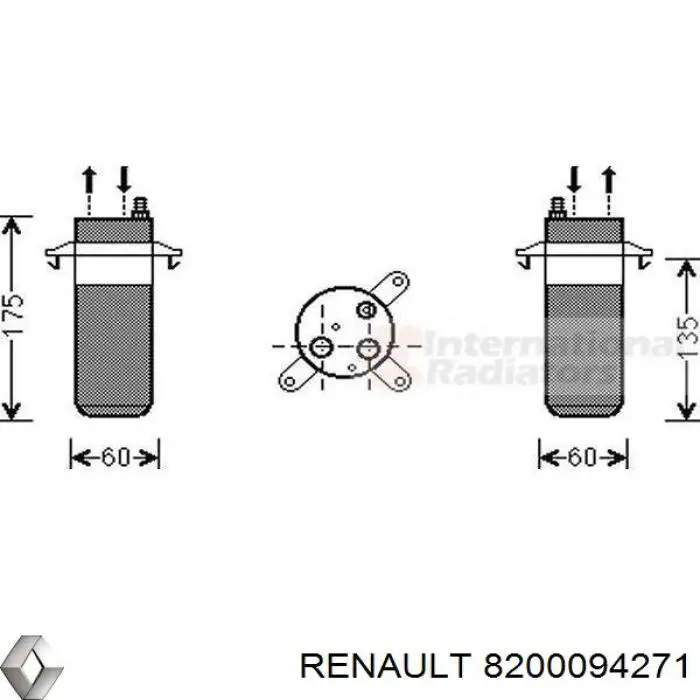 Ресивер-осушувач кондиціонера Renault Twingo 1 (C06) (Рено Твінго)