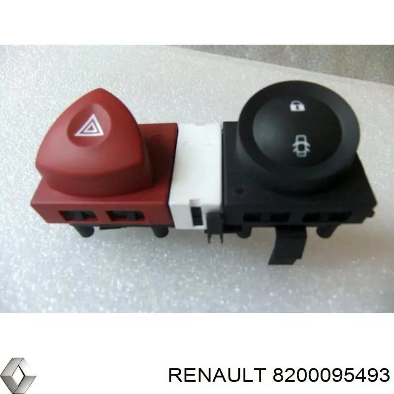 Кнопка включення аварійної сигналізації Renault (RVI) 8200095493 ціна, від 5.64 USD