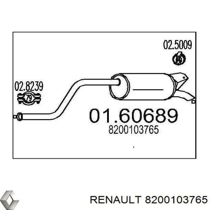 Глушник, задня частина на Renault Espace IV JK0