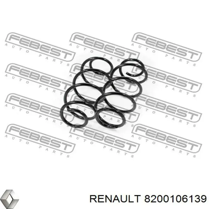 Пружина передня Renault (RVI) 8200106139 ціна, від 22.52 USD