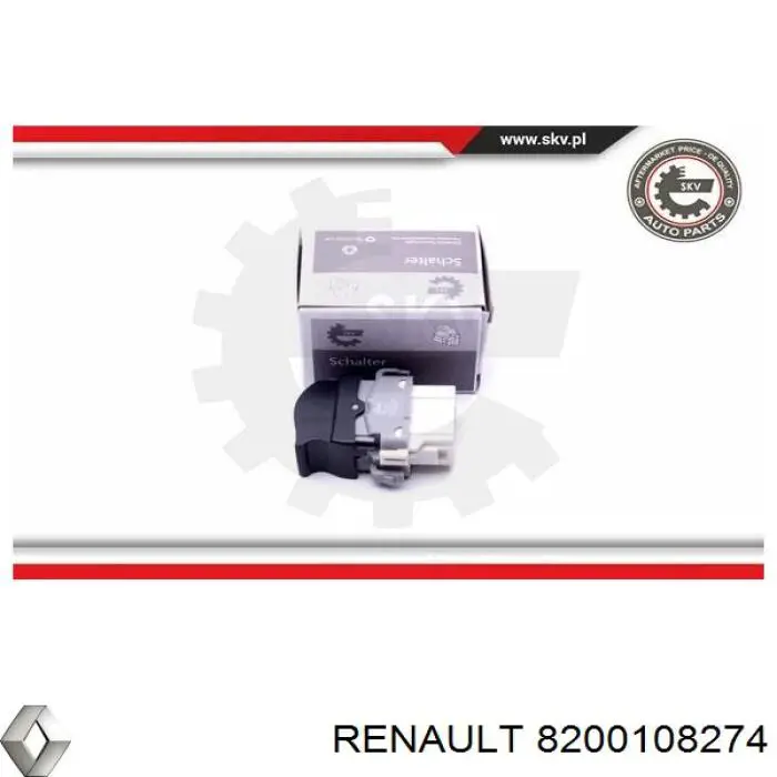 Кнопка вмикання двигуна склопідіймача задня Renault Laguna 2 (BG0) (Рено Лагуна)
