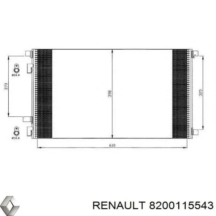 Купити 8200115543 Renault (RVI) Радіатор системи охолодження кондиціонера