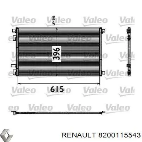 8200115543 Renault (RVI) радіатор кондиціонера