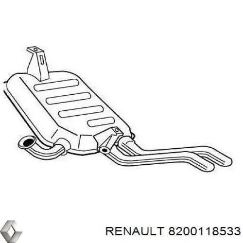 Купити 8200118533 Renault (RVI) Вихлоп