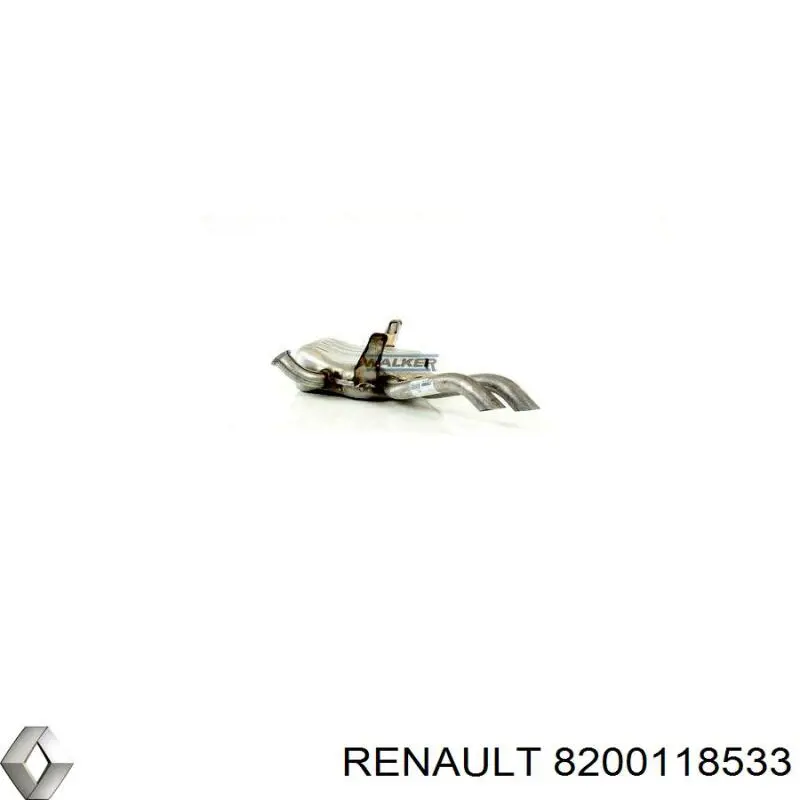 Глушник, задня частина 8200118533 Renault (RVI)